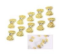 10 x 3D elegante lega strass bowknot modello nail art luccica decorazioni fai da te - dorato creativo e utile Clever design