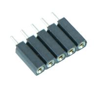 10 x 5 Vie Switch Electronics Intestazione Socket SIL 2.54mm PCB Saldatura