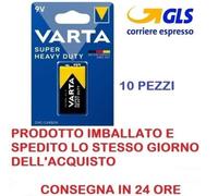 BATTERIE VARTA MN1604 9V 2022B TRANSISTOR SUPERLIFE ZINCO-CARBONE BATTERIA 6F22 9V DURATA GARANTITA
