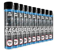10 x AAB Bombolette Spray d’Aria Compressa 750ml per Pulire PC, Tastiera, Stampanti, Televisioni, Fotocamere, Kit Pulizia Computer, Difficile da Raggiungere Aree, Tubo PC, Rimozione di Polvere