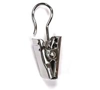 10 X Anelli Per Tende Clip A Molla E Gancio In Acciaio Cromato | Onesto