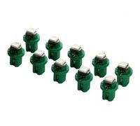 10 x B8,5d tachimetro illuminazione LED 5050 SMD BAX10D ad alta potenza, verde, set di conversione per interni, illuminazione strumenti, illuminazione abitacolare