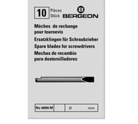 10 X Bergeon 6899-M Acciaio Inox Piatto Cacciavite Lame Tutte le Taglie - HS993A