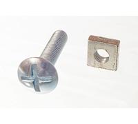 10 X Bulloni Da Tetto E Dadi Quadrati ZP Zincati M6 X 30 | Onestopdiy Nuovo