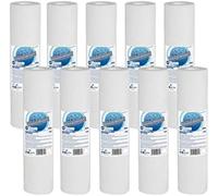10 x cartuccia filtrante in polipropilene soffiato da 5 micron, 25,4 x 6,3 cm, per assorbire i sedimenti di sabbia, limo, ruggine e particelle sospese da acqua fredda potabile.