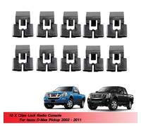 10 X Clips Lock Console Radio Adatto per Isuzu Dmax D-Max 2002 2003 2004 2005...