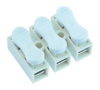 10 X Connettore A Molla Senza Viti A 3 Vie Blocco Terminale Morsetto