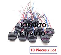 10 x Connettore del Sensore di Flusso D'aria di Massa Cablaggio Femmina Treccia 4F0973705 per Bmw Audi Volkswagen Jetta Precablato 4H0973704