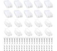 10 x coppia connettori Tamiya M + W per batteria RC NiMH Airsoft trasparente