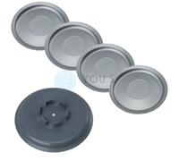 10 X Coprimozzi Coprimozzo Coprimozzo 155,0 - 57,5 Mm - Argento
