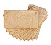 10 x Creative Deco Targhetta Legno MDF | Rettangolo | 150 x 80 mm | Decorativi Placche Segni Appendere | Perfetta per Decoupage Decorare Vernice Macchia