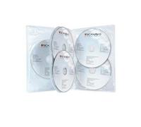 10 x Custodie trasparenti per 7 dischi CD, DVD, BLU RAY, con dorso da 27 mm, per 7 dischi