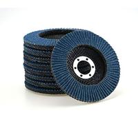 10 X DISCHI - Ø 115 mm - Diverse Grane a scelta - Blu/inox disco lamellare/abrasivo Mop piatto/ - Disco lamellare, Korn 40, blau, 10