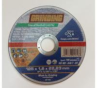 10 X DISCO SMERIGLIATRICE DA TAGLIO GRINDING 125X1,6X22,23 FERRO ACCIAIO INOX