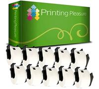 10 x DK11208 Etichette adesive compatibile per Brother P-Touch QL-500 QL-500BW QL-570 QL-700 QL-720NW QL-800 QL-810W QL-820NWB QL-1050 QL-1100 QL-1110NWB | 38mm x 90mm | 400 Etichetta per Rotolo