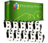 10 x DK11218 Etichette Circolari adesive compatibile per Brother P-Touch QL-500 QL-570 QL-700 QL-720NW QL-800 QL-810W QL-820NWB QL-1050 QL-1100 QL-1110NWB | 24mm x 24mm | 1000 Etichetta per Rotolo