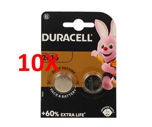 10 X Duracell Batteria Lithium Long Lasting Power 3 Volt 2 Pz.2016