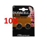 10 X Duracell Batteria Lithium Long Lasting Power 3 Volt 2 Pz.2032