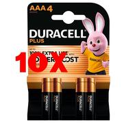 10 X Duracell Plus Aaa4 Batteria Ministilo Alkaline 1,5 V Blister 4 Pz.
