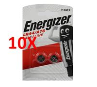 10 X Energizer Lr44 1,5v Alkaline Blister 2 Pz Batteria