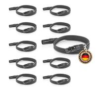 10 X ETEC XLR cavo audio 10 m cavo microfono DMX OFC rame simmetrico