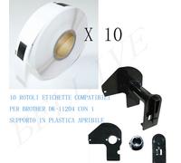 10 x Etichette Compatibile per Brother DK-11204 17mmX54mm QL-570 500 con Telaio