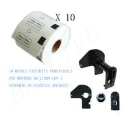10 X Etichette Compatibile per Brother DK-11209 29mmX62mm QL-570 500 con Telaio