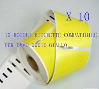 10 X Etichette Compatibili per DYMO 99010 Giallo 89X28mm LABELWRITER 310 320 330