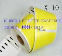 10 X Etichette giallo Compatibile per DYMO 11352 Y 54mmX25mm LABELWRITER 400 450