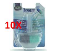 10 X Forza Blu Wc + Candeggina Tavoletta Solida 40 Grammi 1 Pz. Relevi