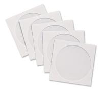 10 x High Grade White CD/DVD/BluRay Paper disco orario con buste con finestrella trasparente da Dragontrading
