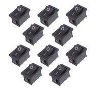 10 x Interruttore Basculante Nero Rettangolare On/Off SPST 12V Per Auto E Barca