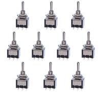 10 x Interruttore Toggle On/Off/On 3 Posizioni per Cruscotto Auto DPDT 12V