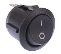 10 x Interruttore Tondo On-On Rocker Nero SPDT 6A 250VAC Connessione Rapida