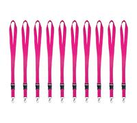 10 X karteo® Chiave band,Band,Lanyard 20 mm,moschettone e chiusura di sicurezza,La riassegnazione per slot guscio ausweise bambini carte di credito guscio cellulare auto chiave accesso Karten pink
