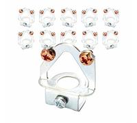 10 x lampade lampade a sospensione tubo gancio in metallo, fissaggio a morsetto e messa a terra M10 x 1 filettatura tubo gancio lampada