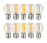 10 x Lampadine LED a Goccia Globus 4W E27 Chiare 340lm Extra Warm 1800K