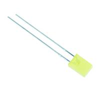 10 x LED Diffuso Rettangolare Giallo 2 x 5mm 50mcd 160°