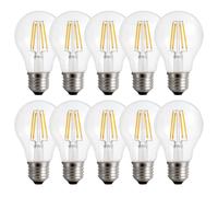10 X LED Lampadina Forma Pera A60 4W E27 Chiaro 340lm Extra Bianco-Caldo 1800K