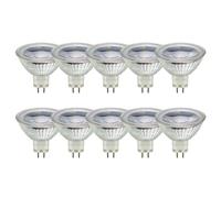 10 X LED Lampadine MR16 Vetro Riflettore 3W = 25W GU5,3 250lm Warmwhite 2700K [EEK: F]