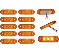 10 x LED Luci di Posizione Laterali Indicatore Ingombro Giallo Arancia Ambra Camion Rimorchio Furgoni 12v 24v