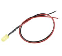 10 X Lente Diffusa Gialla Precablaggi 5Mm LED 20Cm 12V
