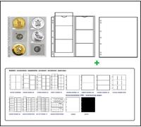 10 X Leuchtturm 330456 fogli monete NH6 Numis 55 + Bianche Zwl Per Fino 55 MM