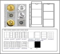 10 X Leuchtturm 330456-L fogli monete NH6 Numis 55 Per Monete Fino 55 MM