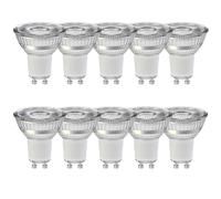 10 X LightMe LED Lampadina PAR16 Vetro Riflettore 4,5W=51W GU10 Bianco Caldo [EEK: F]