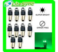 10 X Luci Laterali Verdi Interni 3030 SMD LED Canbus Senza Errori T4W 233 BA9S