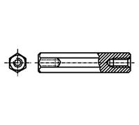 10 x manicotto distanziale 118 x 70 con filettatura filettatura interna: M5 7...