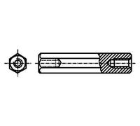 10 x manicotto distanziale 149 x 90 con filettatura filettatura interna: M6 9...