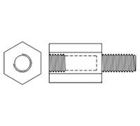 10 x manicotto distanziale 249 x 85 con filettatura filettatura interna: M6 8...