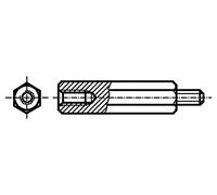 10 x manicotto distanziale M6X100/BN3318 1266322 con filettatura 100 mm filet...